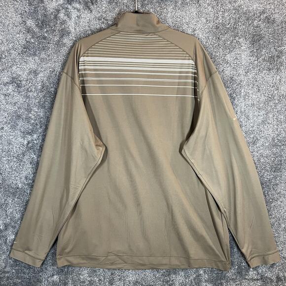 Nike Golf Pullover Mens 2XL Brown Hertz Magic Valley FIT Dry Half Zip Jacket - Picture 2 of 12
